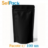 Preto Fosco com Ziper - 19cm x 26cm
