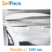 Metalizado com Zíper - 12cm x 19,5cm