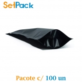 Preto Fosco com Ziper - 19cm x 26cm