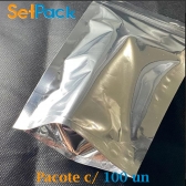 Metalizado com Zíper - 12cm x 19,5cm