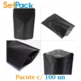 Preto Fosco com Ziper - 19cm x 26cm
