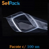 Transparente com Zíper - 12cm x 19,5cm