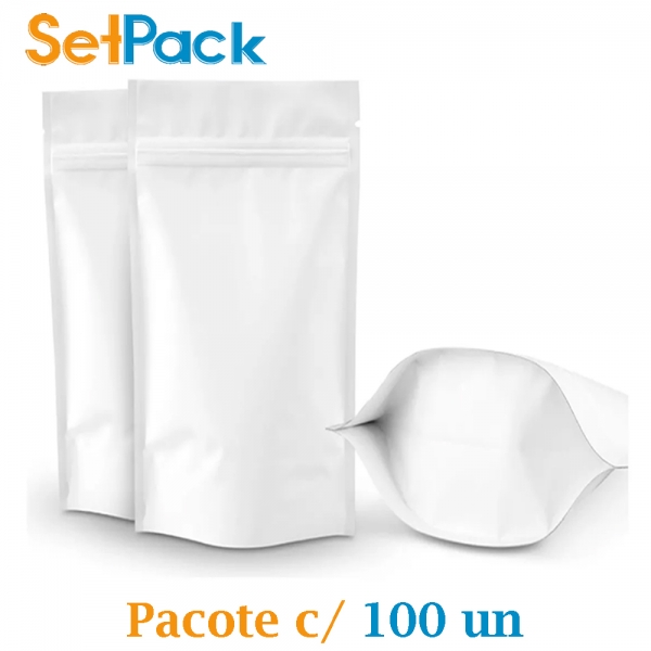 Branco Fosco com Ziper - 10cm x 15cm