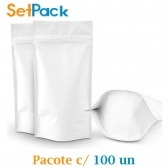 Branco Fosco com Ziper - 10cm x 15cm