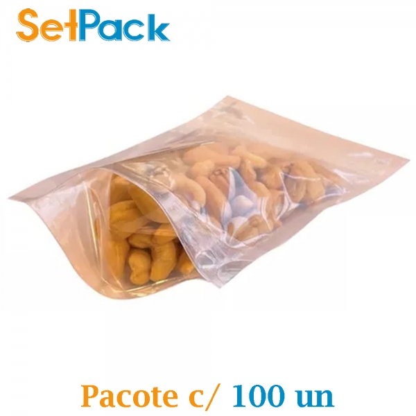 Transparente com Zíper - 12cm x 19,5cm