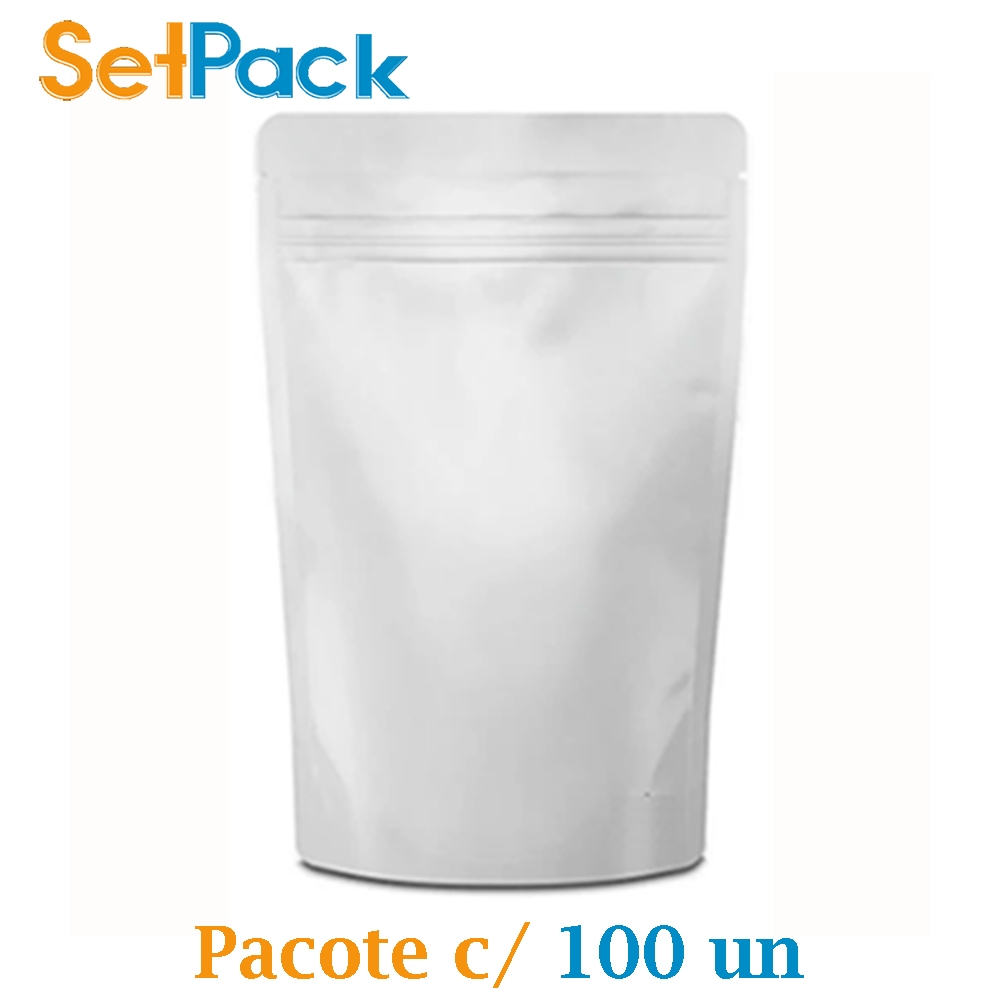 Branco Fosco com Ziper - 19cm x 25cm