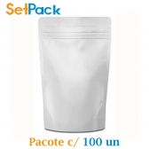 Branco Fosco com Ziper - 19cm x 25cm